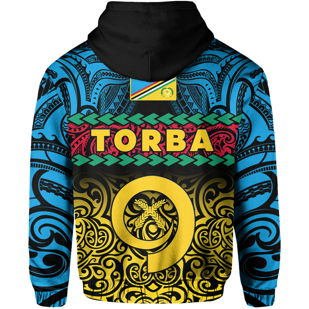 Torba Province Hoodie Vanuatu Pig Tusk Polynesian Flag Style - Wonder Print Shop