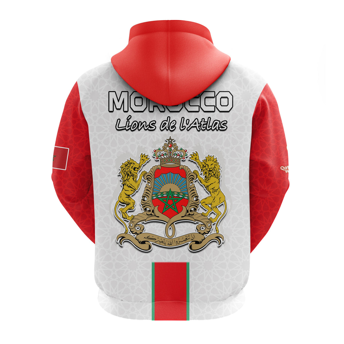 Morocco Football Hoodie Football 2022 Soccer Lions de lAtlas Champions LT13 - Wonder Print Shop