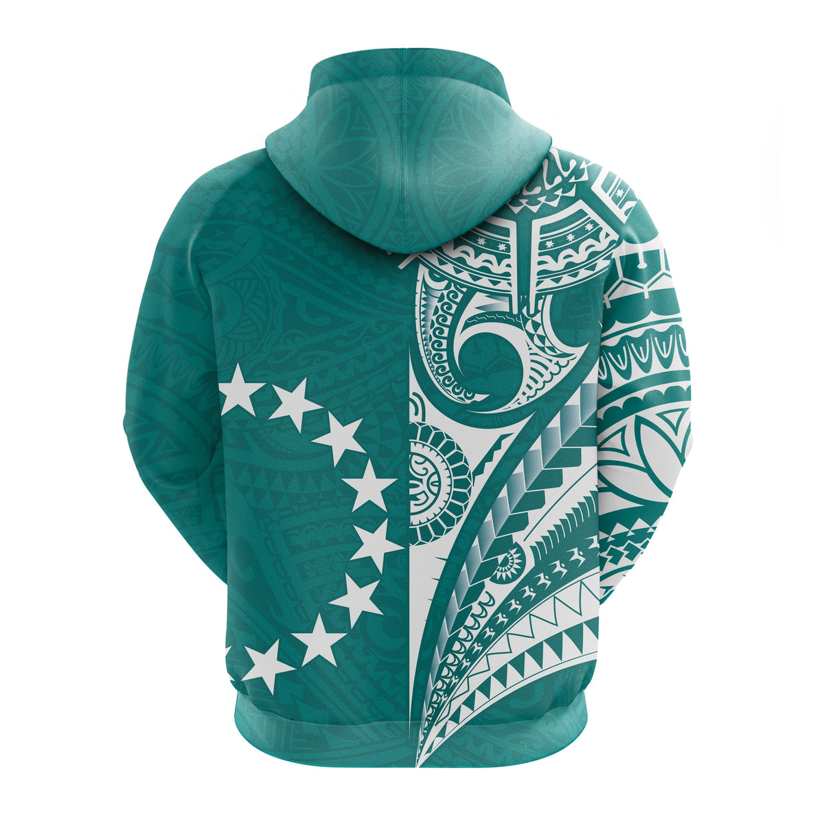 Custom Cook Islands Tatau Hoodie Symbolize Passion Stars Version Blue LT13 - Wonder Print Shop