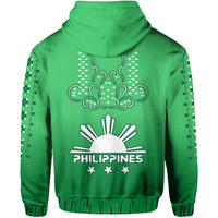 Philippines Hoodie Sun Filipino Green Barong LT13 - Wonder Print Shop
