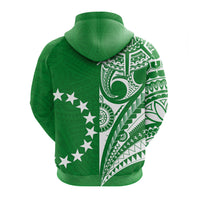 Cook Islands Tatau Hoodie Symbolize Passion Stars Version Green LT13 - Wonder Print Shop