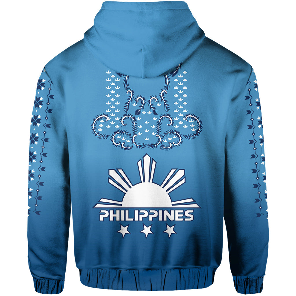 Philippines Hoodie Sun Filipino Blue Barong LT13 - Wonder Print Shop