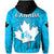 Custom Canada Maple Leaf Hoodie Blue Haida Wolf LT13 - Wonder Print Shop
