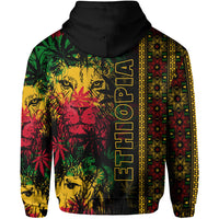 Ethiopia Lion Reggae Hoodie Ethiopian Cross LT13 - Wonder Print Shop