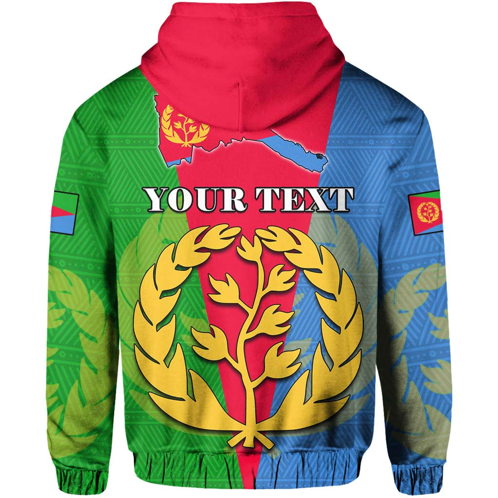 Custom Eritrea Hoodie Eritrean Map Mix African Pattern Simple Style - Wonder Print Shop