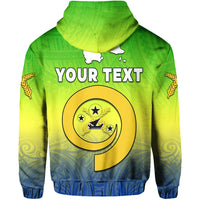 Custom Malampa Province Hoodie Native Canoe Mix Vanuatu Pig Tusk Green Version - Wonder Print Shop
