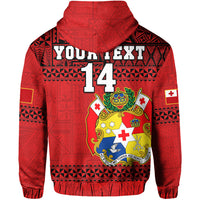 Custom Text And Number Tonga Rugby Hoodie Mate Maa Tonga Pacific Ngatu Black - Wonder Print Shop