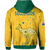 Australia Soccer Hoodie World Cup Football 2022 Socceroos with Kangaroos LT13 - Wonder Print Shop