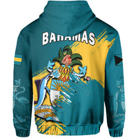 Bahamas Hoodie Blue Marlin With Bahamian Coat Of Arms - Wonder Print Shop