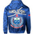 Samoa Rugby Hoodie Manu Samoa Polynesian Hibiscus Blue Style - Wonder Print Shop