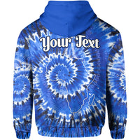Custom Africa Tie Dye Hoodie Blue Fashion LT13 - Wonder Print Shop