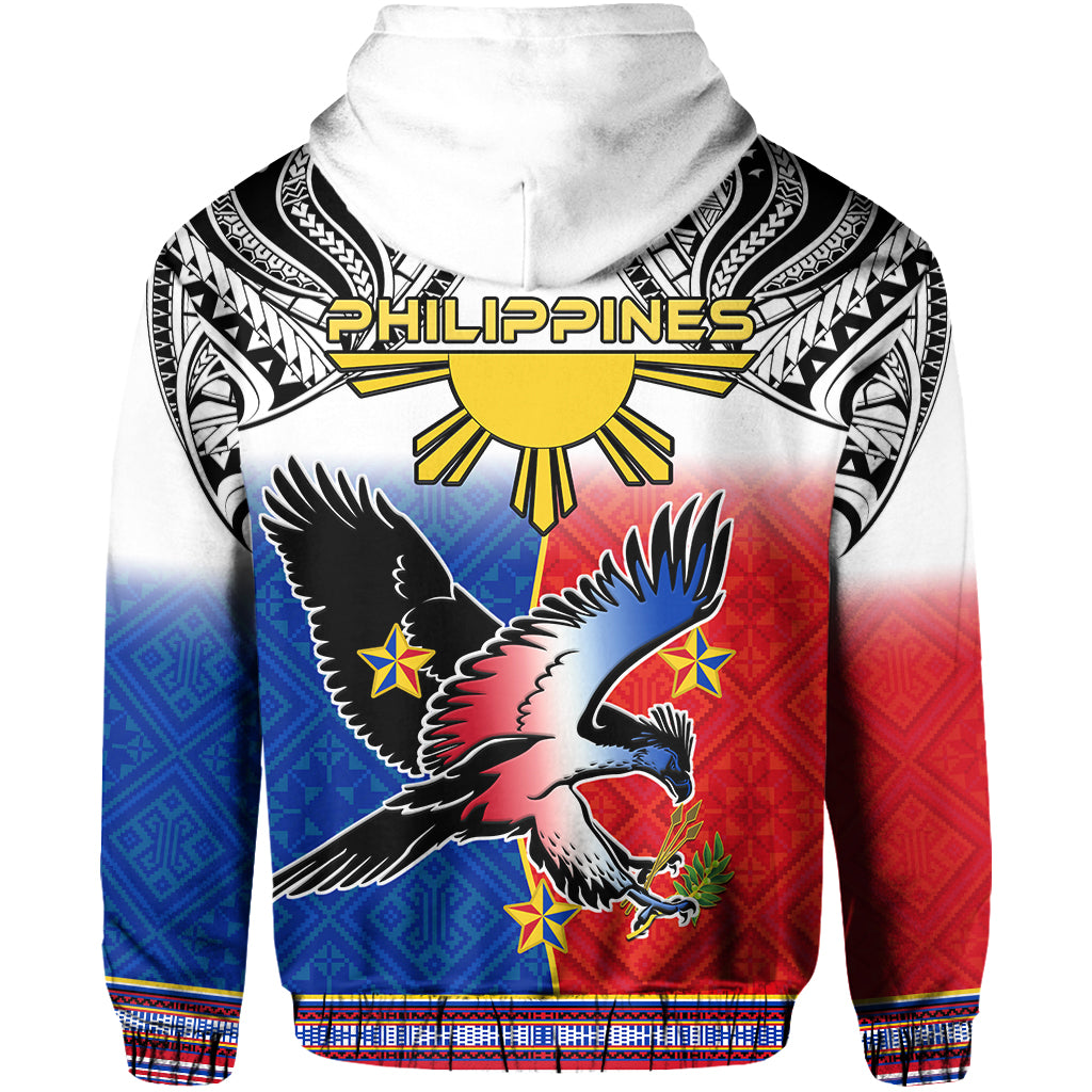 Philippines Hoodie Polynesian Filipino Pattern With Eagle - Wonder Print Shop