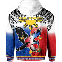 Philippines Hoodie Polynesian Filipino Pattern With Eagle - Wonder Print Shop
