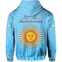 Argentina Football Hoodie Vamos Sky Champions World Cup Fire LT13 - Wonder Print Shop