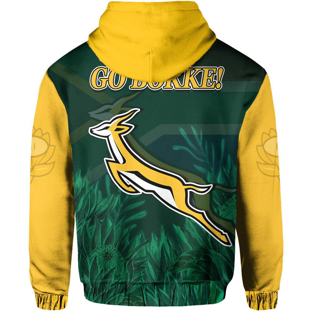 South Africa Rugby Hoodie Springboks King Protea Go Bokke LT13 - Wonder Print Shop