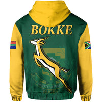 South Africa Rugby Hoodie Springboks Champion Bokke African Pattern Go Bokke LT13 - Wonder Print Shop
