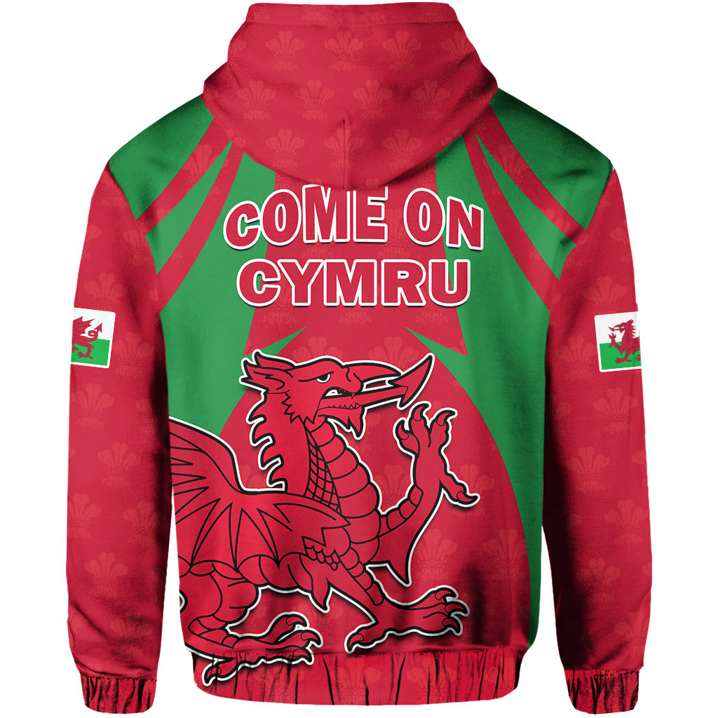 Wales Rugby Hoodie The Dragons National Team Come On Cymru - Wonder Print Shop