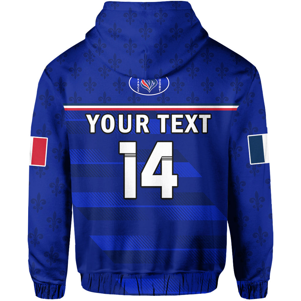 Custom France Rugby Hoodie Outgoing Tour Allez Les Bleus - Wonder Print Shop