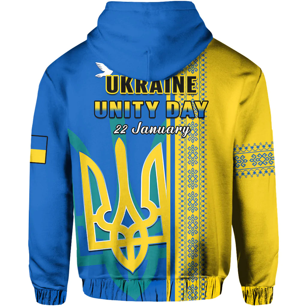 Ukraine Unity Day Hoodie Folk Ukrainian Coat Of Arms - Wonder Print Shop