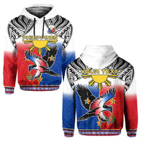 Custom Personalised Philippines Hoodie Polynesian Filipino Pattern With Eagle - Wonder Print Shop