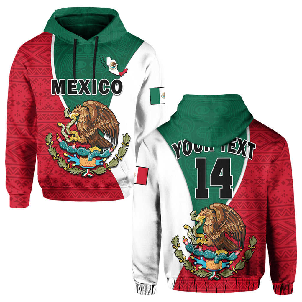Custom Mexico Hoodie Mexican Aztec Pattern - Wonder Print Shop