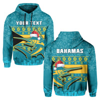 Custom Bahamas Hoodie Bahamian Blue Marlin Merry Christmas - Wonder Print Shop