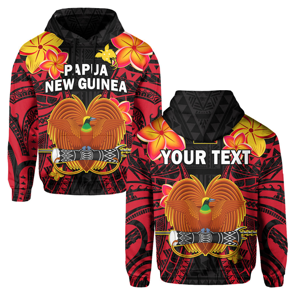 Custom Personalised Papua New Guinea Hoodie PNG Bird Of Paradise Polynesian Pattern - Wonder Print Shop