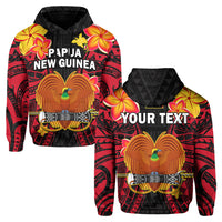 Custom Personalised Papua New Guinea Hoodie PNG Bird Of Paradise Polynesian Pattern - Wonder Print Shop