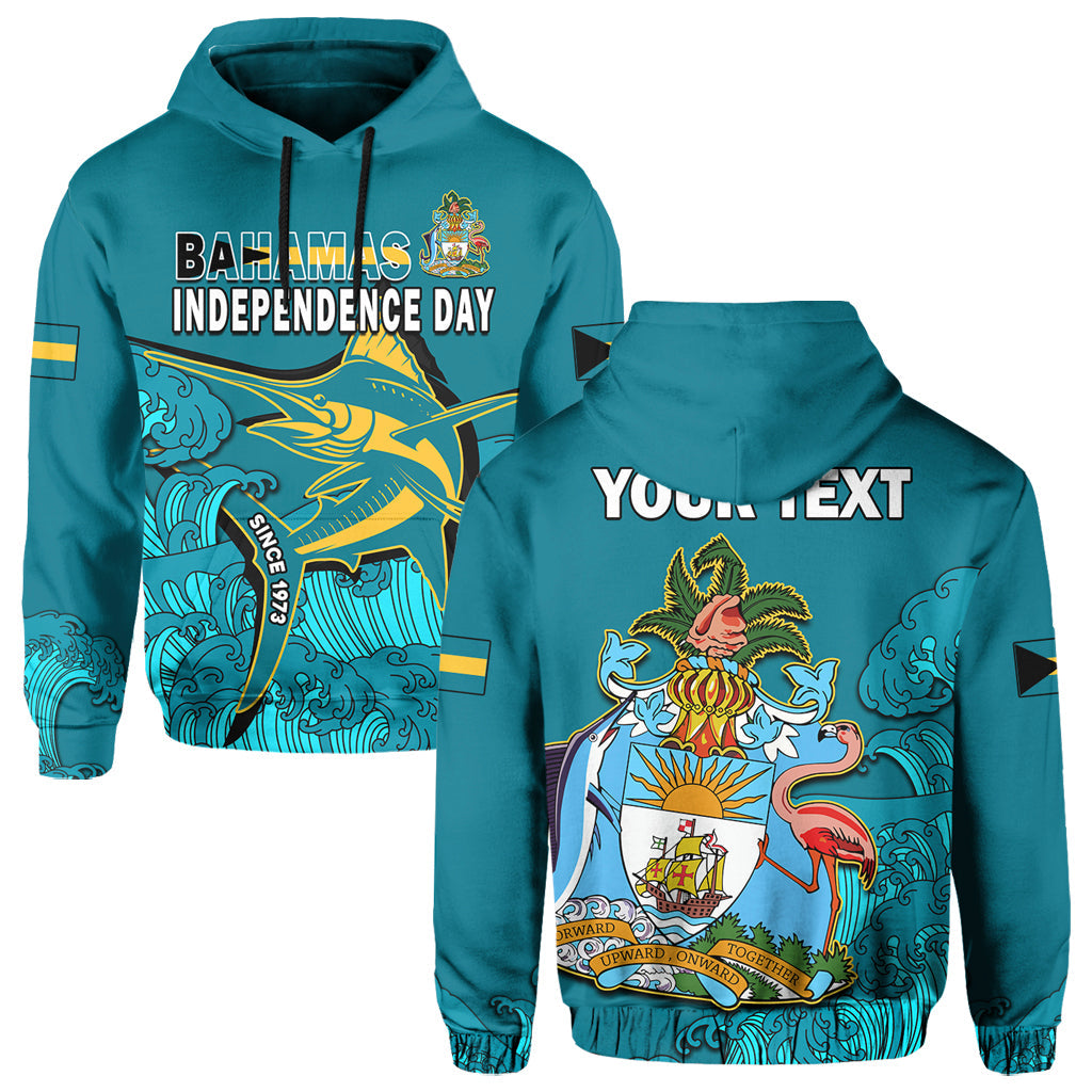 Custom Bahamas Independence Day Hoodie Blue Marlin Since 1973 Style - Wonder Print Shop