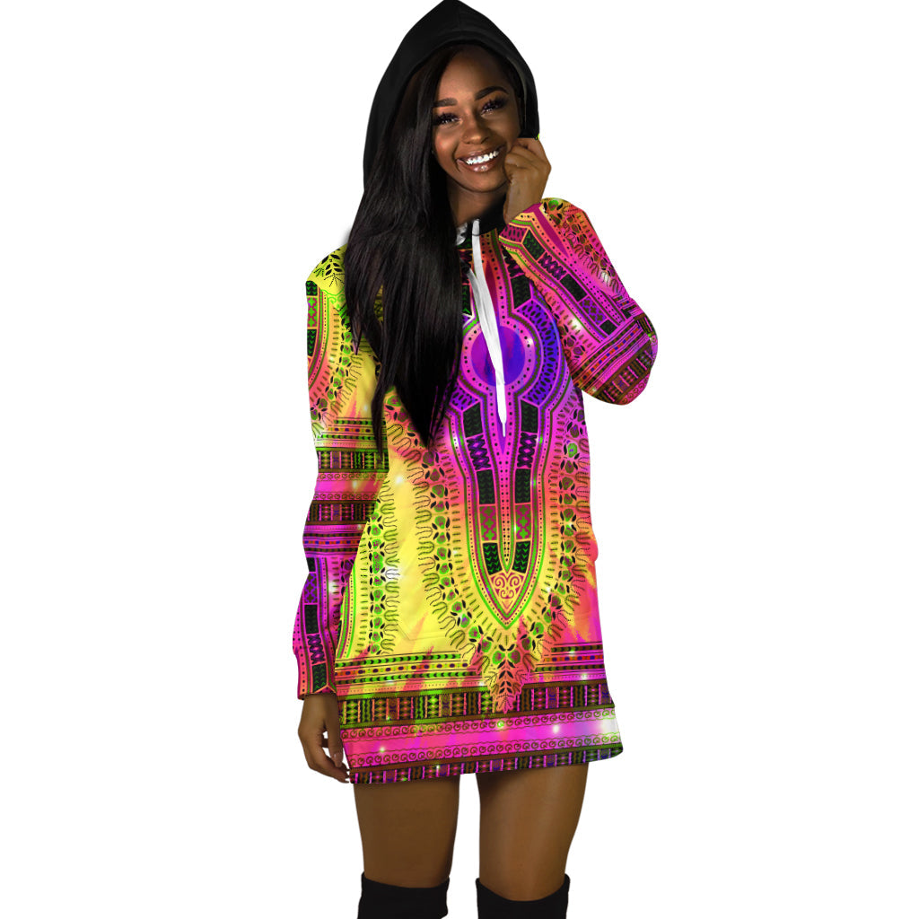(Custom Personalised) Africa Tie Dye Hoodie Dress Special Dashiki Pattern LT13 - Wonder Print Shop