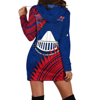 Custom Personalised F.A.S.T Samoa Hoodie Dress Samoan Coat Of Arms Polynesian Pattern - Wonder Print Shop