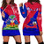 Haiti Hoodie Dress Haiti Flag Dashiki Simple Style - Wonder Print Shop