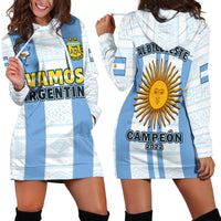 Argentina Football 2022 Hoodie Dress Vamos La Albiceleste - Wonder Print Shop