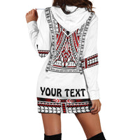 Custom Personalised Polynesian Hoodie Dress Dashiki With Polynesian Tattoo Royal Version - Wonder Print Shop
