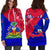 Haiti Hoodie Dress Haiti Flag Dashiki Simple Style - Wonder Print Shop