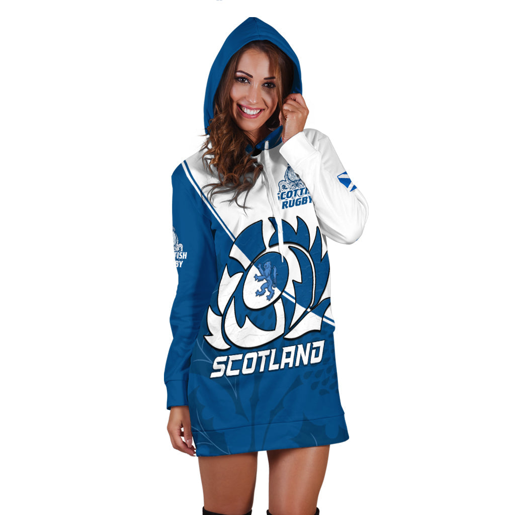 Scotland Rugby Hoodie Dress Scottish Coat Of Arms Mix Thistle Newest Version - Wonder Print Shop