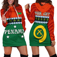 Custom Personalised Penama Province Hoodie Dress Vanuatu Pig Tusk Polynesian Flag Style - Wonder Print Shop