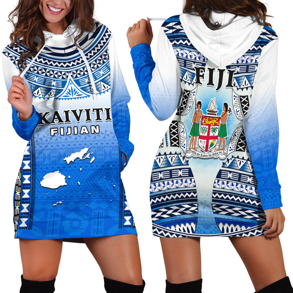 Fiji Hoodie Dress Kaiviti Fijian Special Tapa Pattern - Wonder Print Shop