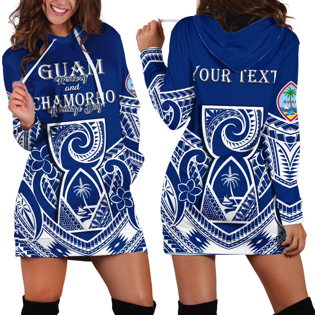 (Custom Personalised) Guam History and Chamorro Heritage Day Hoodie Dress Latte Stone Polynesian - Wonder Print Shop