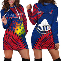 F.A.S.T Samoa Hoodie Dress Samoan Coat Of Arms Polynesian Pattern - Wonder Print Shop