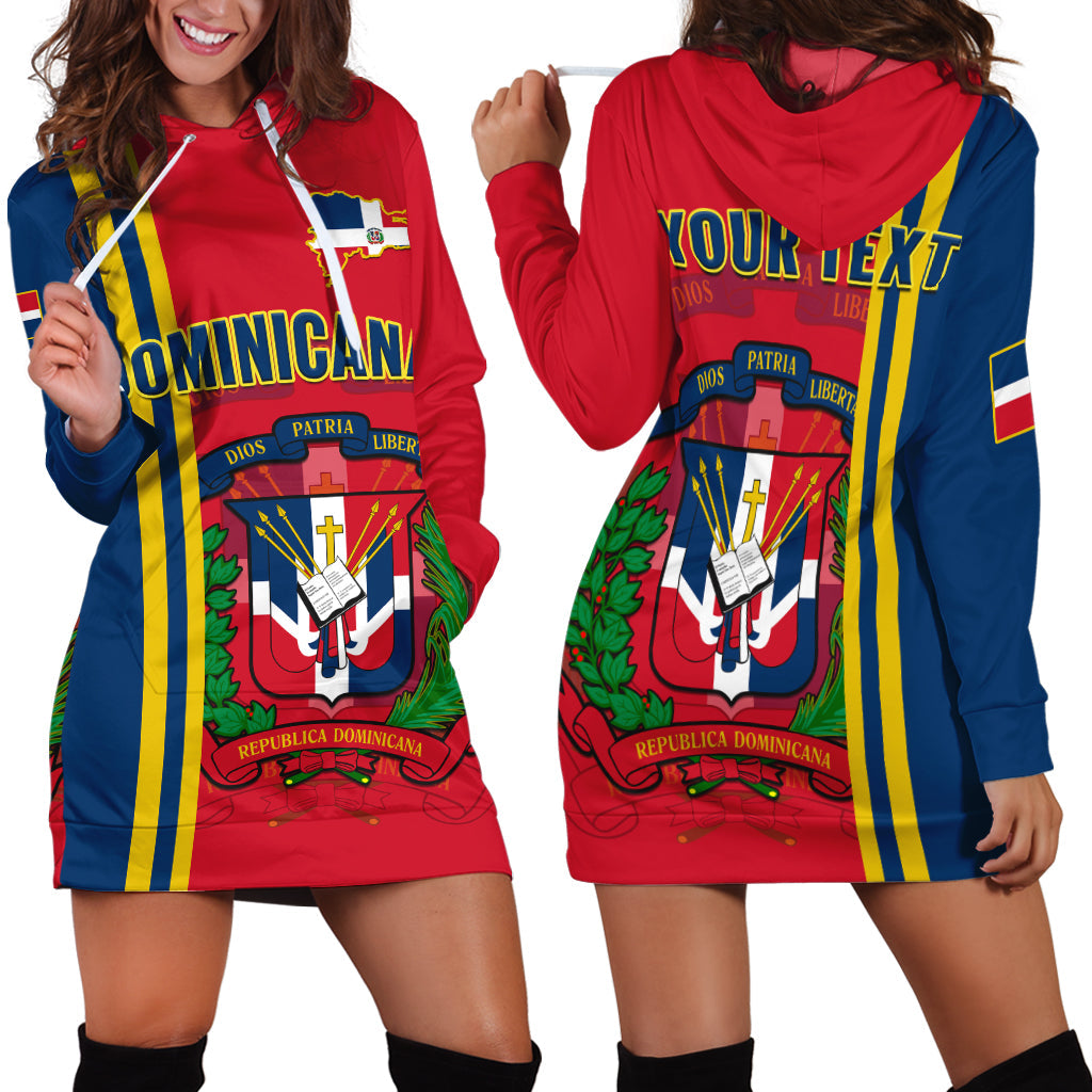 (Custom Personalised) Dominican Republic Hoodie Dress Happy 179 Years Of Independence - Wonder Print Shop