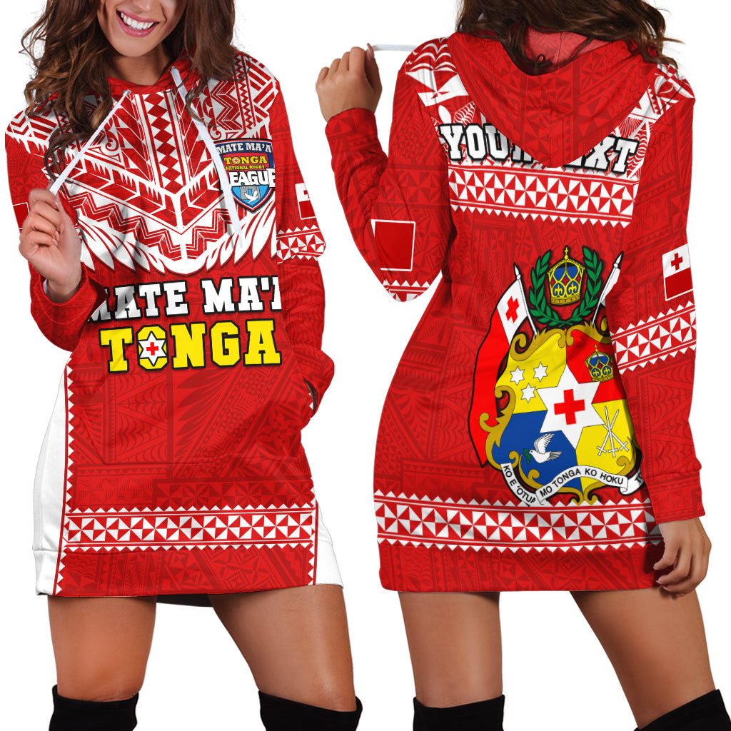 Custom Personalised Tonga Rugby Hoodie Dress Mate Maa Tonga Pacific Ngatu White - Wonder Print Shop