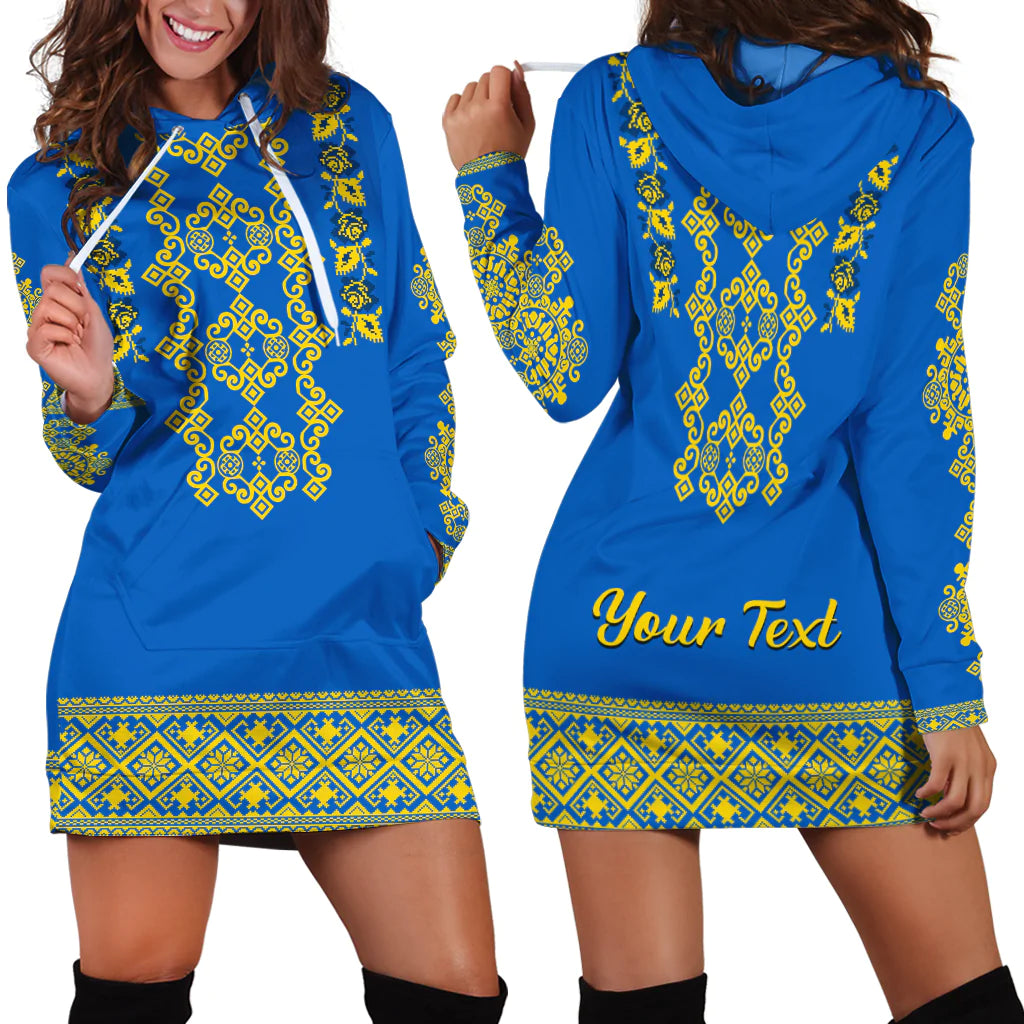 custom-personalised-ukraine-hoodie-dress-yellow-ukrainian-belarus-vyshyvanka