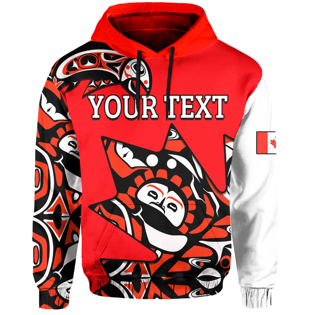 Custom Canada Haida Hoodie Maple Leaf Canadian LT13 - Wonder Print Shop