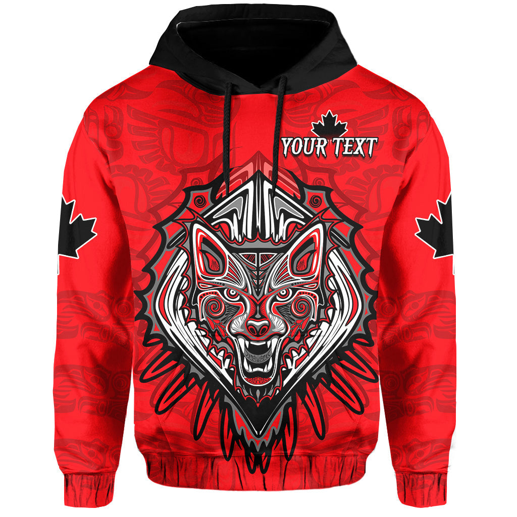 custom-personalised-canada-maple-leaf-hoodie-red-haida-wolf