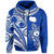 Custom Rarotonga Cook Islands Hoodie Turtle and Map Style Blue LT13 - Wonder Print Shop