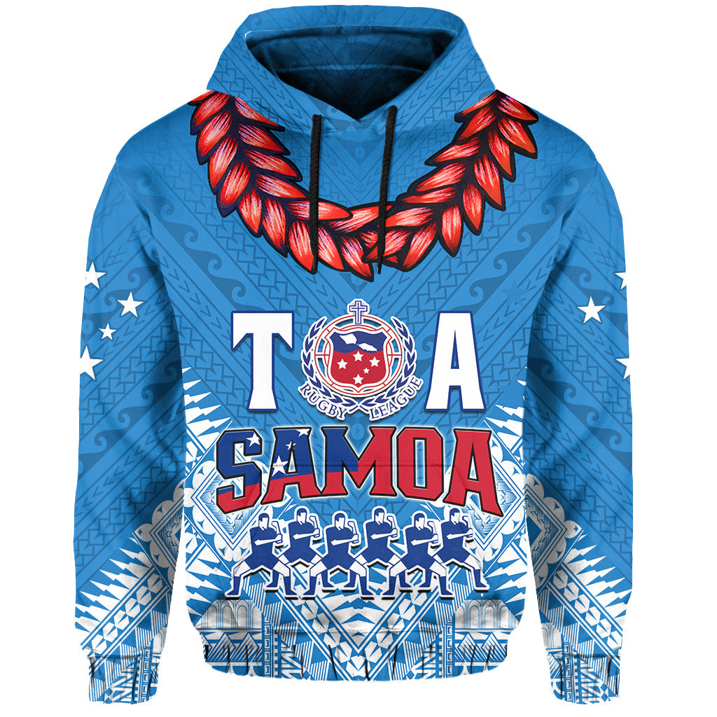 Custom Toa Samoa Rugby Hoodie Manu Siva Tau Style Ulafala LT13 - Wonder Print Shop