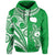 Custom Rarotonga Cook Islands Hoodie Turtle and Map Style Green LT13 - Wonder Print Shop