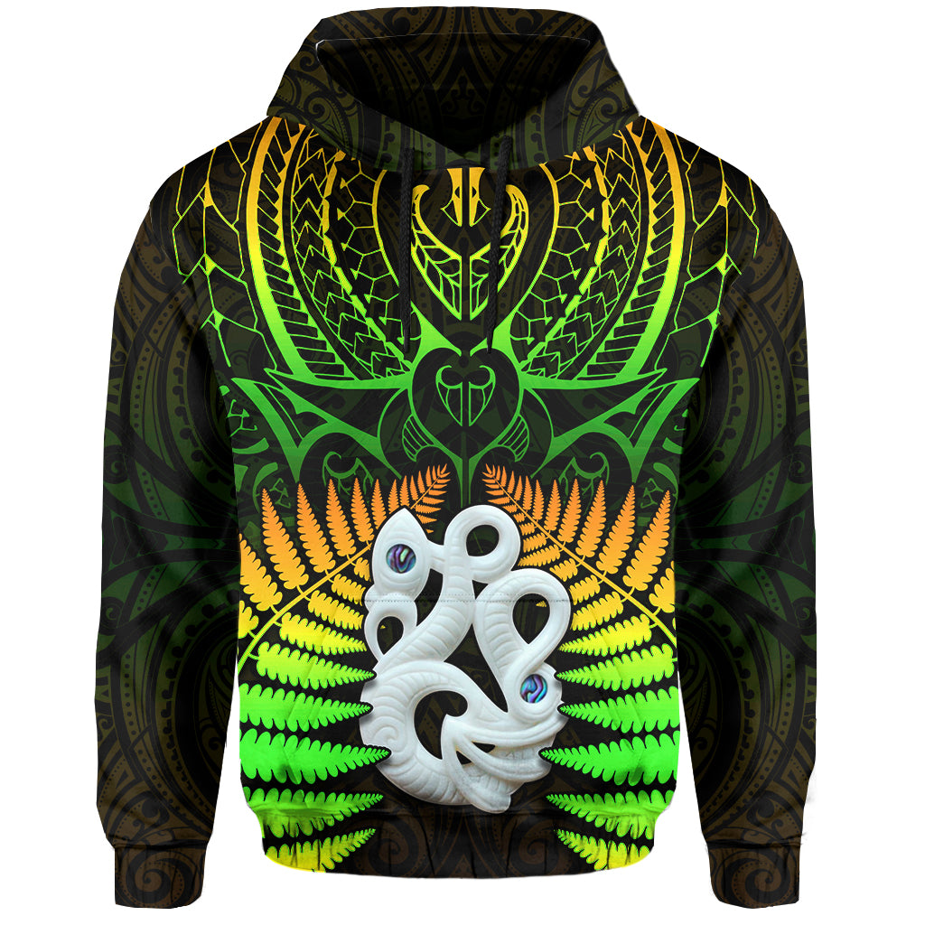 Aotearoa Fern Hoodie New Zealand Hei Tiki Special Style LT13 - Wonder Print Shop