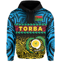 Custom Personalised Torba Province Hoodie Vanuatu Pig Tusk Polynesian Flag Style - Wonder Print Shop